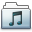 Music Folder Graphite Smooth Icon 32x32 png
